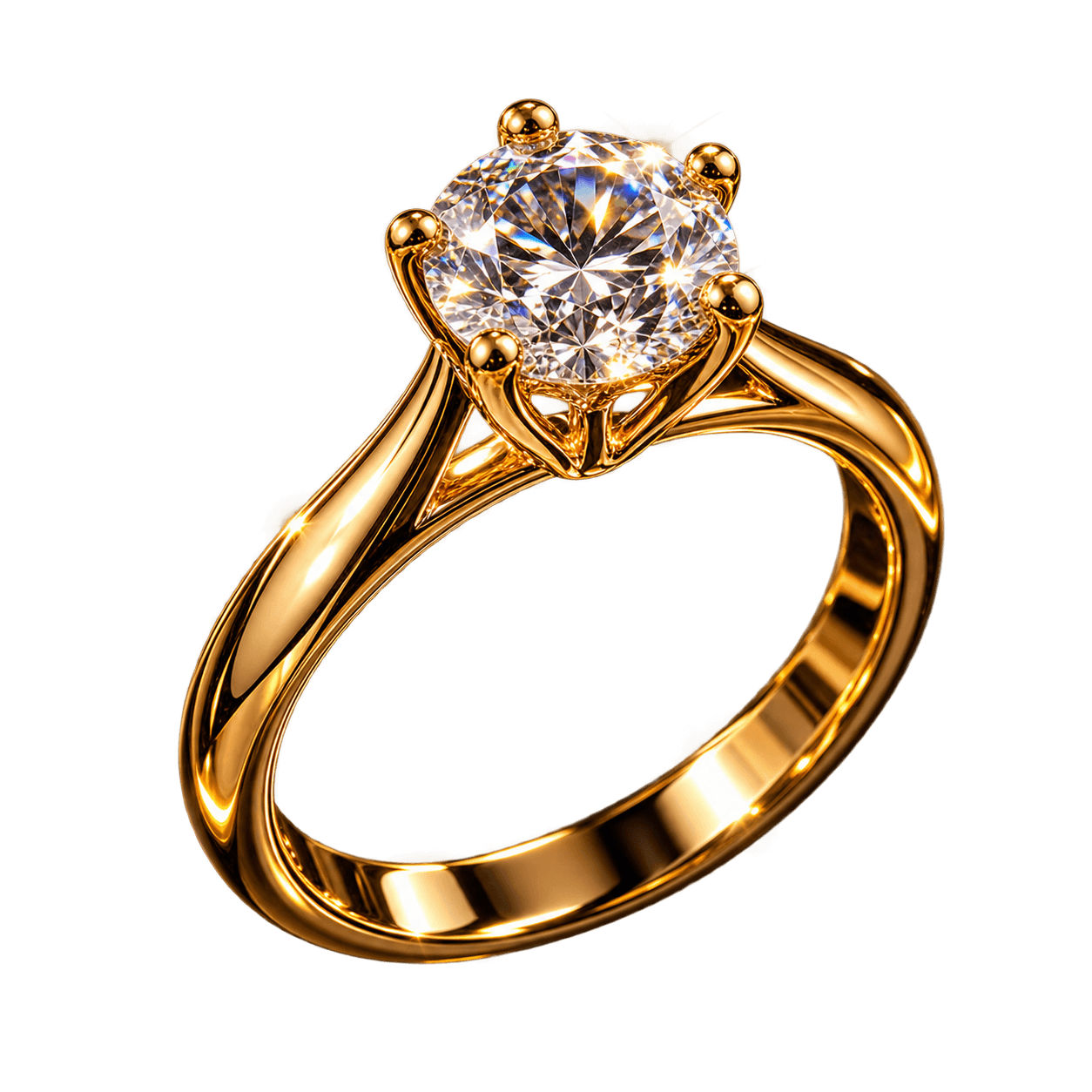 18K gold solitaire ring