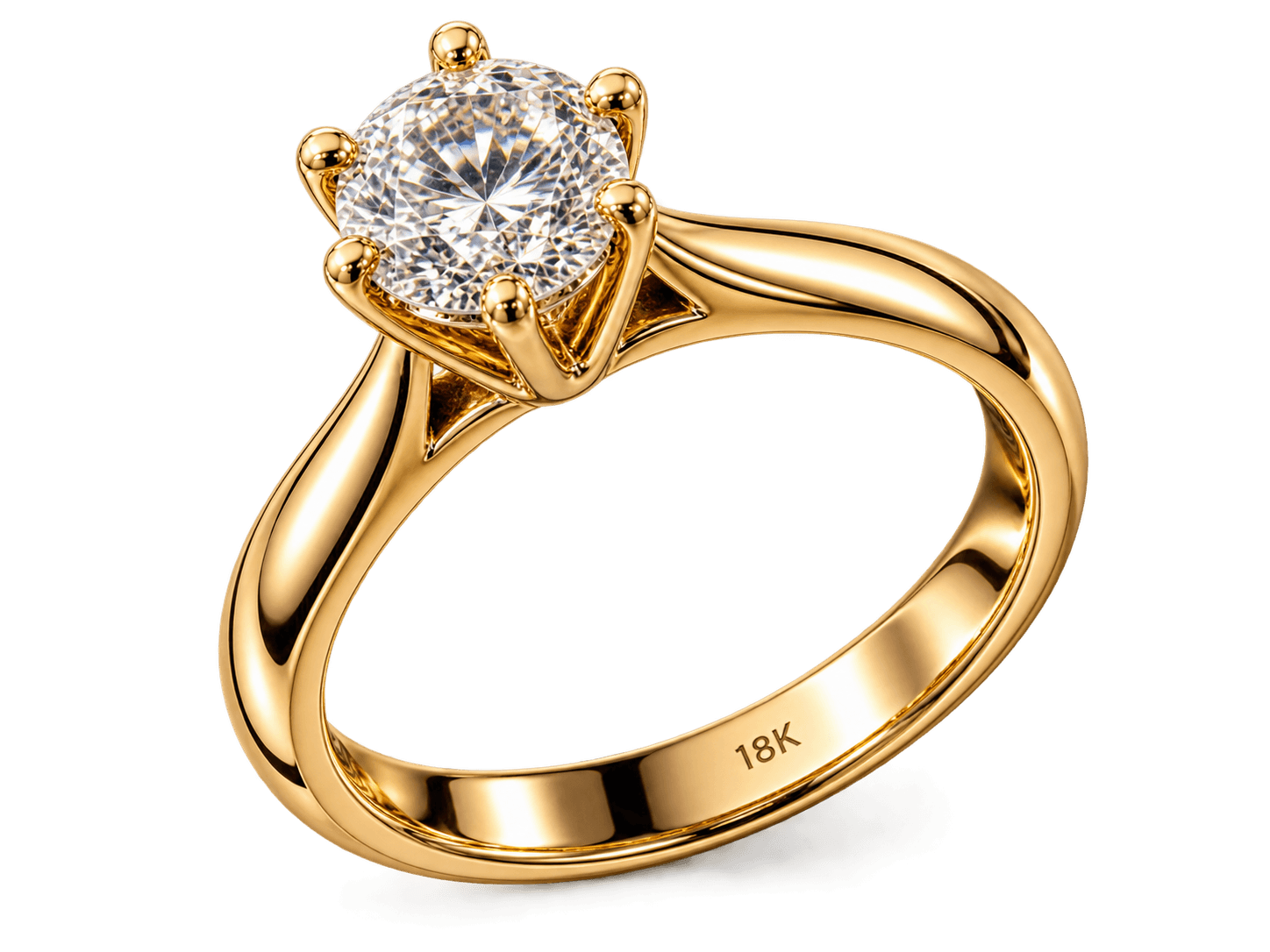 Restored 18K ring after polishing and repair